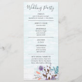 Südliche Baumwolle Boll Rustic Wood Wedding Programm (Rückseite)