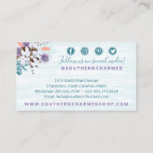 Südliche Baumwolle Moon & Wood Social Media Visitenkarte (Rückseite)