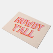 Südliche Begrüßung: Howdy Y'all (alte westliche Bu Fußmatte (Schrägansicht)