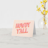 Südliche Begrüßung: Howdy Y'all (alte westliche Bu Karte (Gelbe Blume)