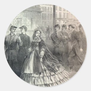 Südliche Belle, 1861 Runder Aufkleber