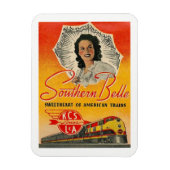 Südliche Belle Bahn Vintag Magnet (Vertikal)
