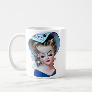 Südliche Belle Head Vase Bonnet Lady Kaffeetasse