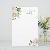 Südliche Blüten Briefpapier (Stehend Vorderseite)