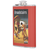 Südliche britische Eisenbahn-Familie auf Strand Flachmann (Links)