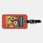 Südliche britische Eisenbahn-Familie auf Strand Gepäckanhänger (Vorderseite horizontal)