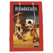 Südliche britische Eisenbahn-Familie auf Strand Mittlere Geschenktüte (Vorderseite)