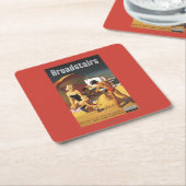 Südliche britische Eisenbahn-Familie auf Strand Rechteckiger Pappuntersetzer (angewinkelt)