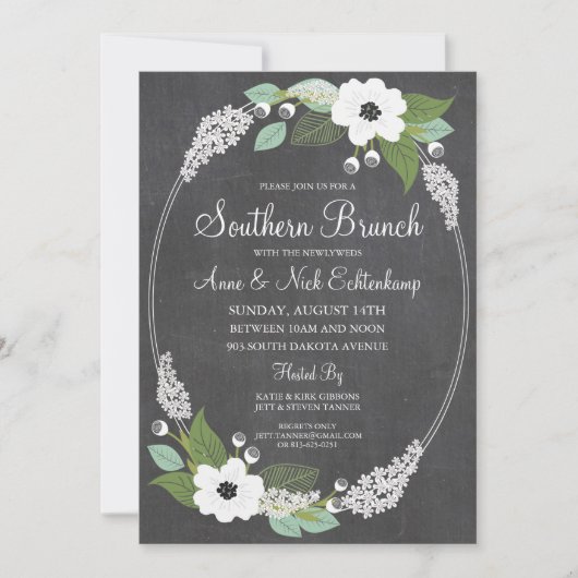 Südliche Brunch-Einladung Einladung (Vorderseite)