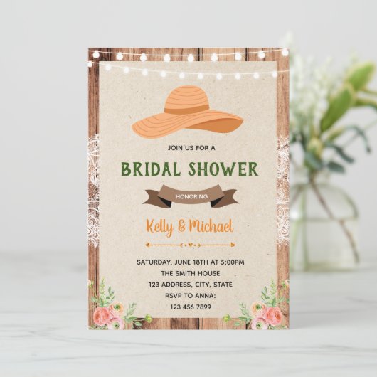 Südliche Charme-Dusche Party Einladung (Stehend Vorderseite)