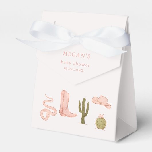 Südliche Cowgirl Babydusche Geschenkschachtel (Vorderseite)