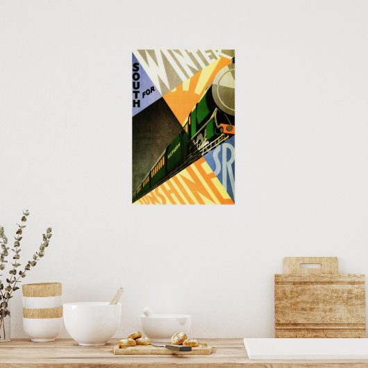 Südliche Eisenbahn Vintages Art Deco Poster (Küche)