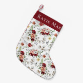 Südliche Farbe Blüte und Individuelle Name aus Bau Kleiner Weihnachtsstrumpf (Vorderansicht (hängend))