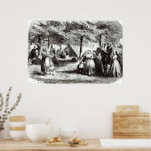 Südliche Flüchtlinge, die in den Wäldern eingeschl Poster (Küche)