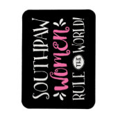 Südliche Frauen regieren die Weltkarte Magnet (Vertikal)