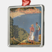 Südliche/Great Western Schienen-Paare auf Klippe Silbernes Ornament (Links)