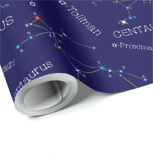 Südliche Hemisphäre Sternbild Centaurus Geschenkpapier (Rolleneckpunkt)