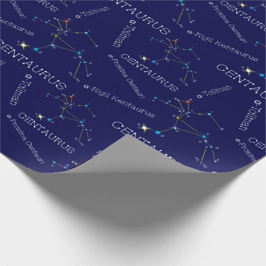Südliche Hemisphäre Sternbild Centaurus Geschenkpapier (Ecke)