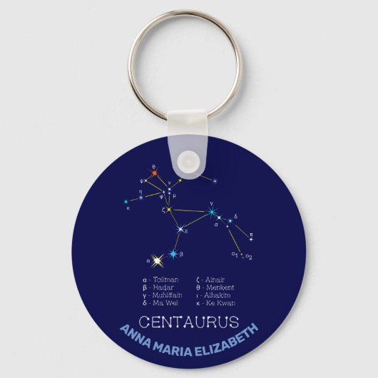Südliche Hemisphäre Sternbild Centaurus Schlüsselanhänger (Vorderseite)