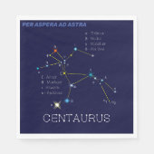 Südliche Hemisphäre Sternbild Centaurus Serviette (Vorderseite)