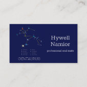 Südliche Hemisphäre Sternbild Centaurus Visitenkarte (Vorderseite)