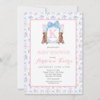 Südliche Hunde Monogram Wappen Kinderdusche Einlad