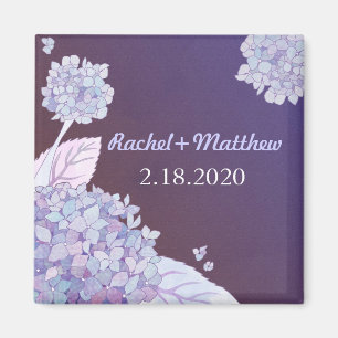 Südliche Hydrangeas, die Save the Date Wedding Magnet