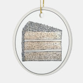 Südliche Kokosnuss Zuckerguss Schicht Kuchen Slice Keramik Ornament (Links)