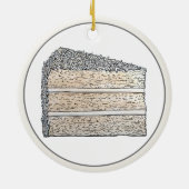 Südliche Kokosnuss Zuckerguss Schicht Kuchen Slice Keramik Ornament (Hinten)