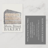 Südliche Kokosnuss Zuckerguss Schicht Kuchen Slice Visitenkarte (Vorne/Hinten)