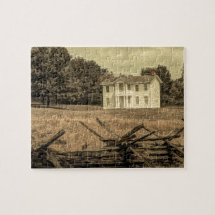 Südliche Landschaft Rustikales Kolonialhaus Puzzle
