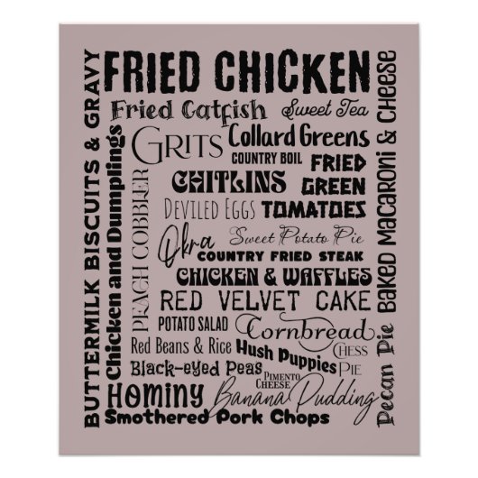 Südliche Lebensmittel Fotodruck (Vorne)