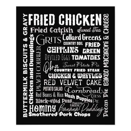 Südliche Lebensmittel Fotodruck (Vorne)