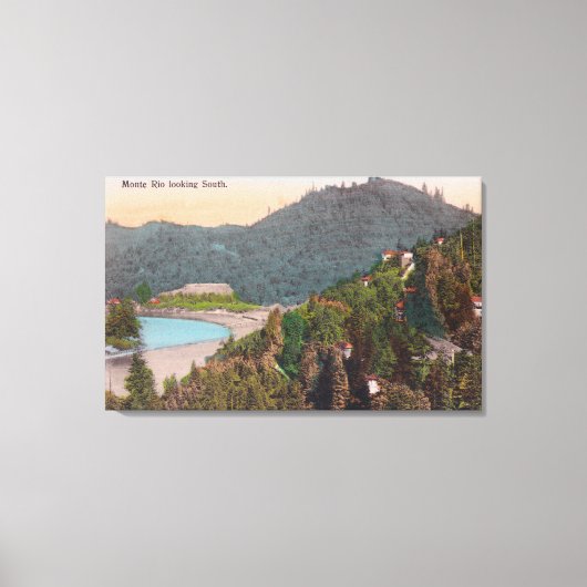 Südliche Luftaufnahme von Monte Rio Leinwanddruck (Vorderseite)