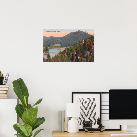 Südliche Luftaufnahme von Monte Rio Poster (Heimbüro)