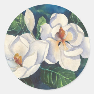 Südliche Magnolien Runder Aufkleber