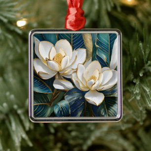 Südliche Magnolienkunst Ornament Aus Metall