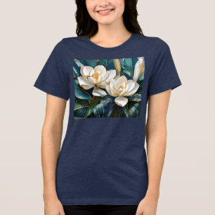 Südliche Magnolienkunst Tri-Blend Shirt