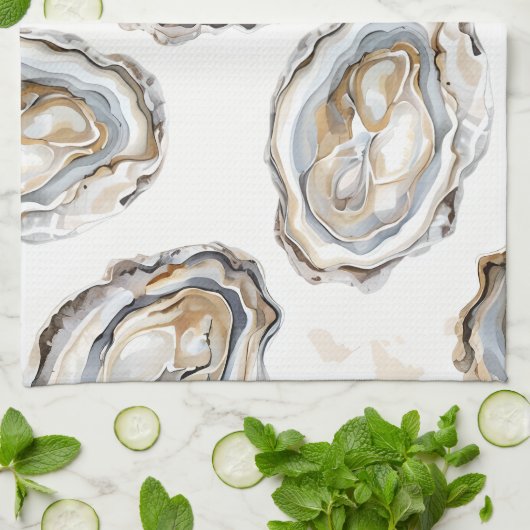 Südliche Meeresfrüchte Austern Küchentuch (Gefaltet)