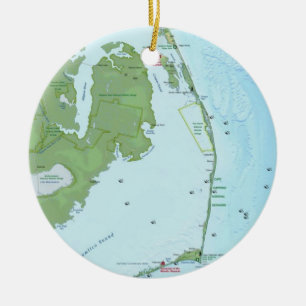 Südliche Outerbanks Karte Keramikornament
