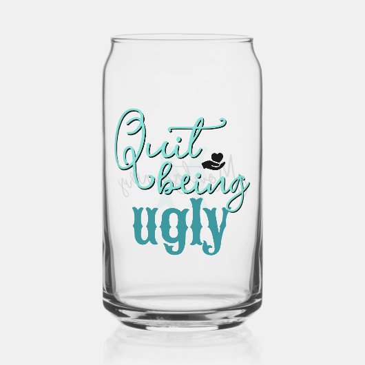 Südliche Phrase, dass es sich um ein hässlich Aqua Dosenglas (Vorderseite)