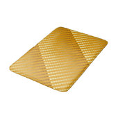 Südliche Punkte - Gold und Senf Badematte (Schrägansicht)