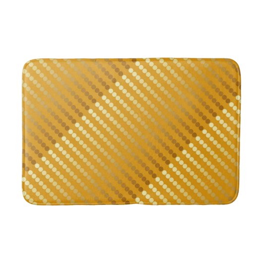 Südliche Punkte - Gold und Senf Badematte (Vorderseite)