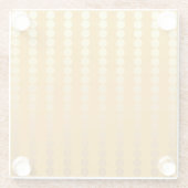 Südliche Punkte - Gold und Senf Glasuntersetzer (Rückseite)