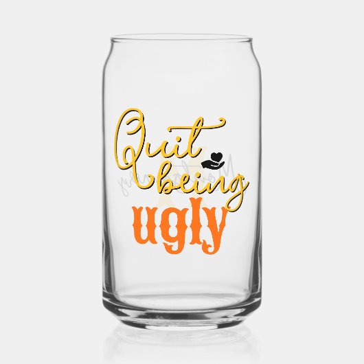 Südliche Redewendungen beenden das Ugly-Gold-Monog Dosenglas (Vorderseite)