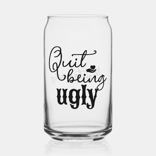 Südliche Redewendungen beenden es, ein hässliches  Dosenglas (Vorderseite)