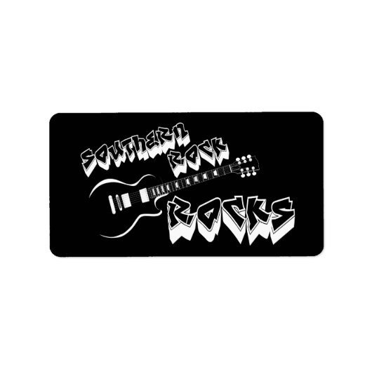 Südliche Rockmusik Adressaufkleber (Vorne)