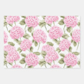 Südliche rosa Hortensien-Geschenkpapier Geschenkpapier Set (Vorderseite 3)