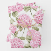 Südliche rosa Hortensien-Geschenkpapier Geschenkpapier Set (Beispiel)