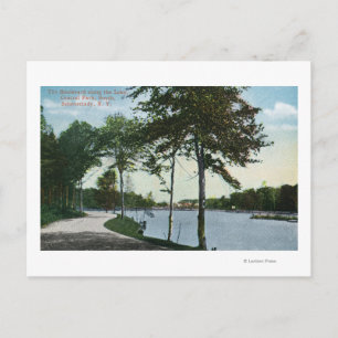 Südliche Sicht auf den Central Park und den See Postkarte